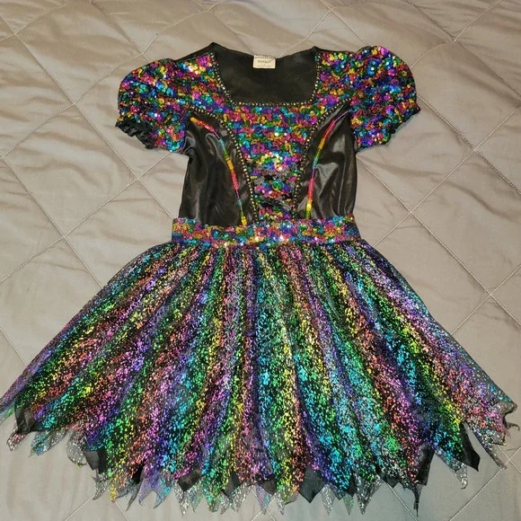 Spirit Halloween Rainbow Sequin Witch Fairy Costume - Picture 6 of 9